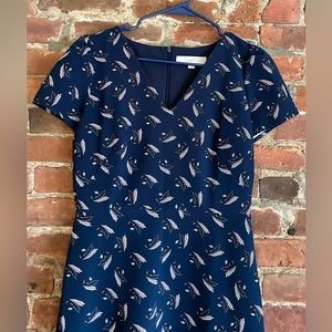 Loft Zip Back Work Dress size 2